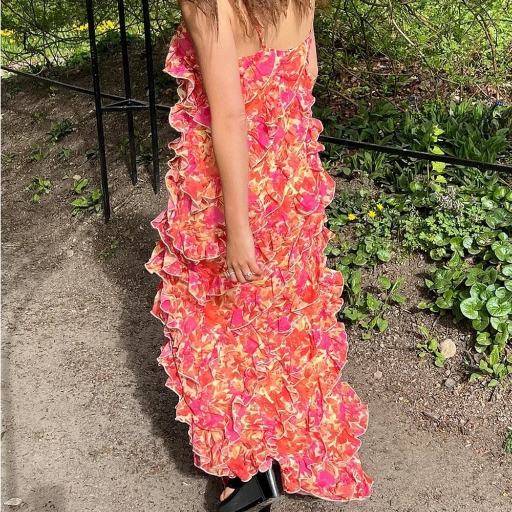 Na-kd All Over Frills Maxi Dress